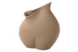 Vase en aluminium beige 26x14x28 cm