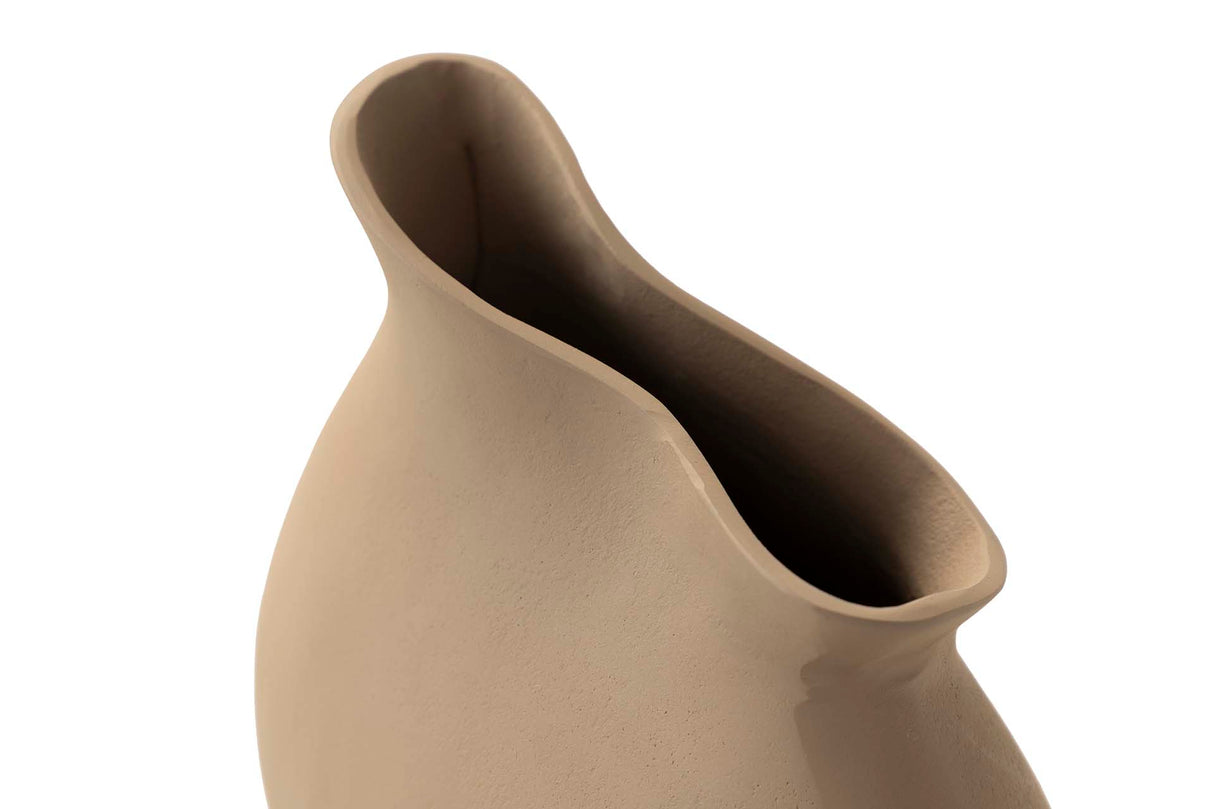 Vaso di alluminio beige 26x14x28 cm