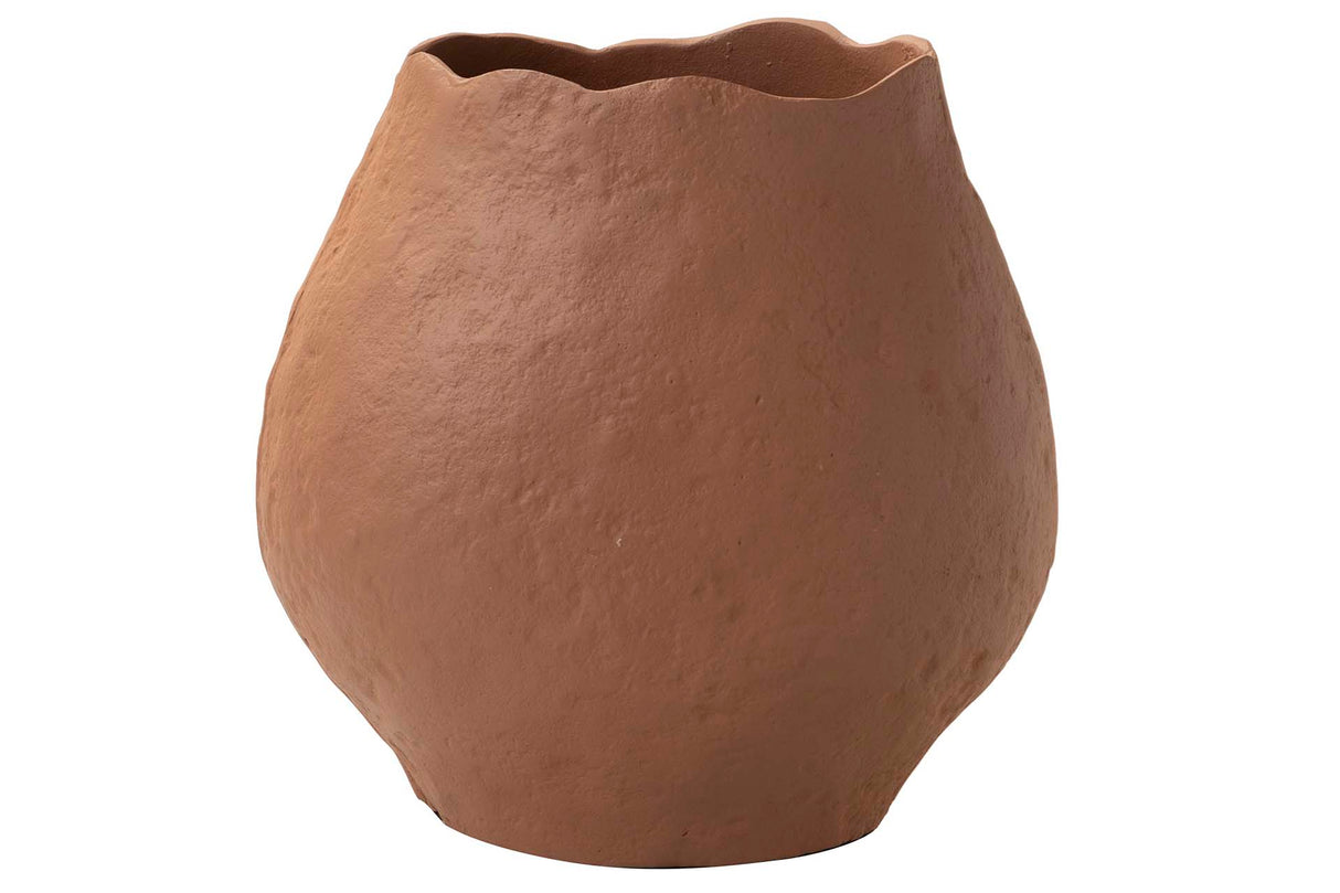 Vaso de alumínio laranja 27x19x27 cm