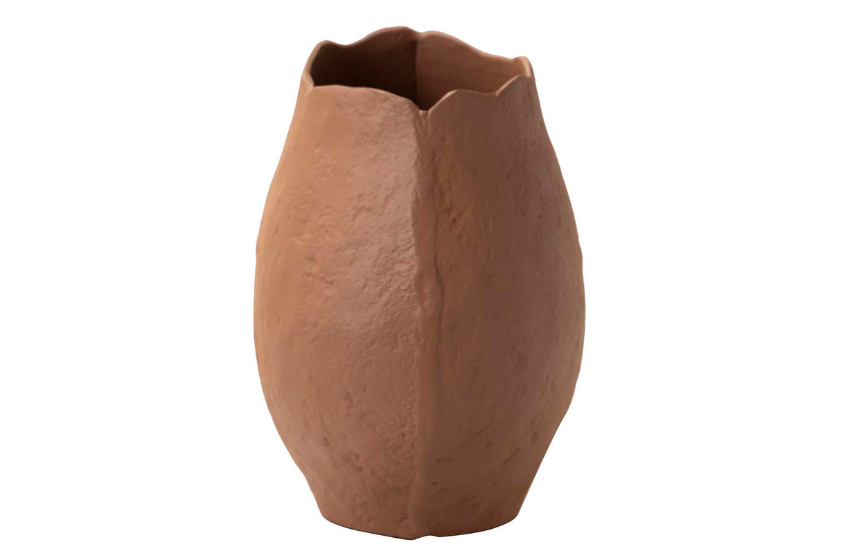 Vaso de alumínio laranja 27x19x27 cm