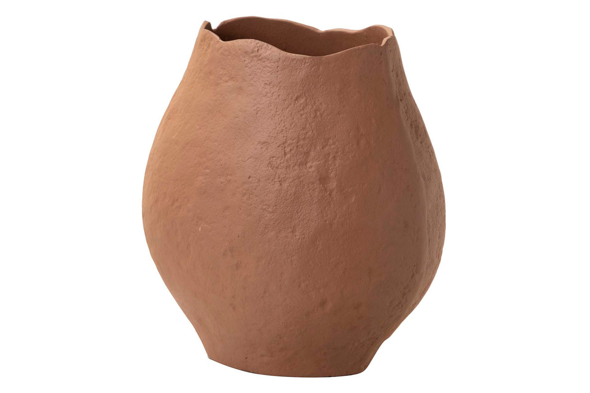 Vaso de alumínio laranja 27x19x27 cm