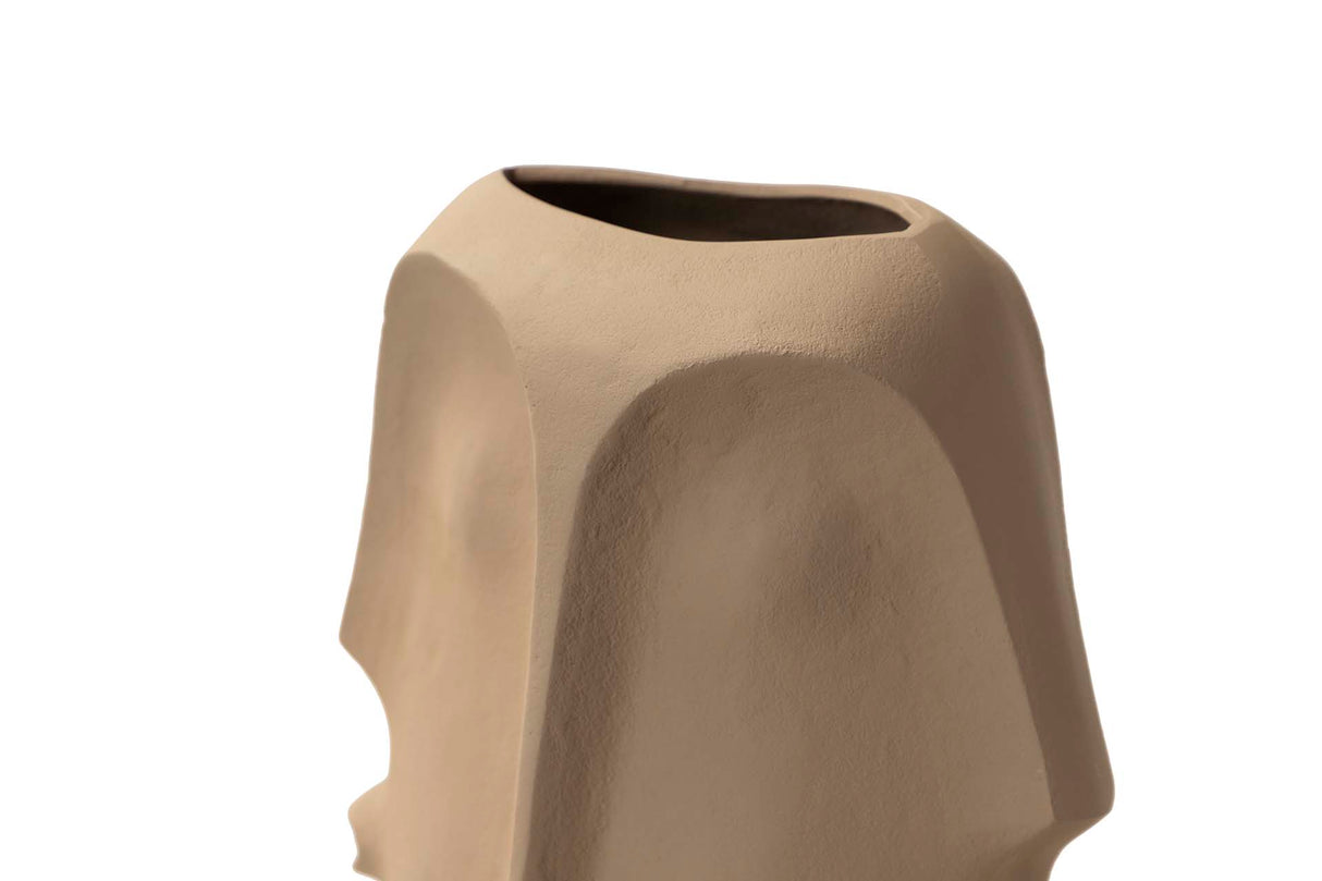 Face face en aluminium beige 24x16x35 cm