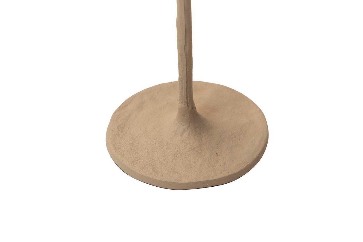 Beige in alluminio candelabro 14x14x41 cm