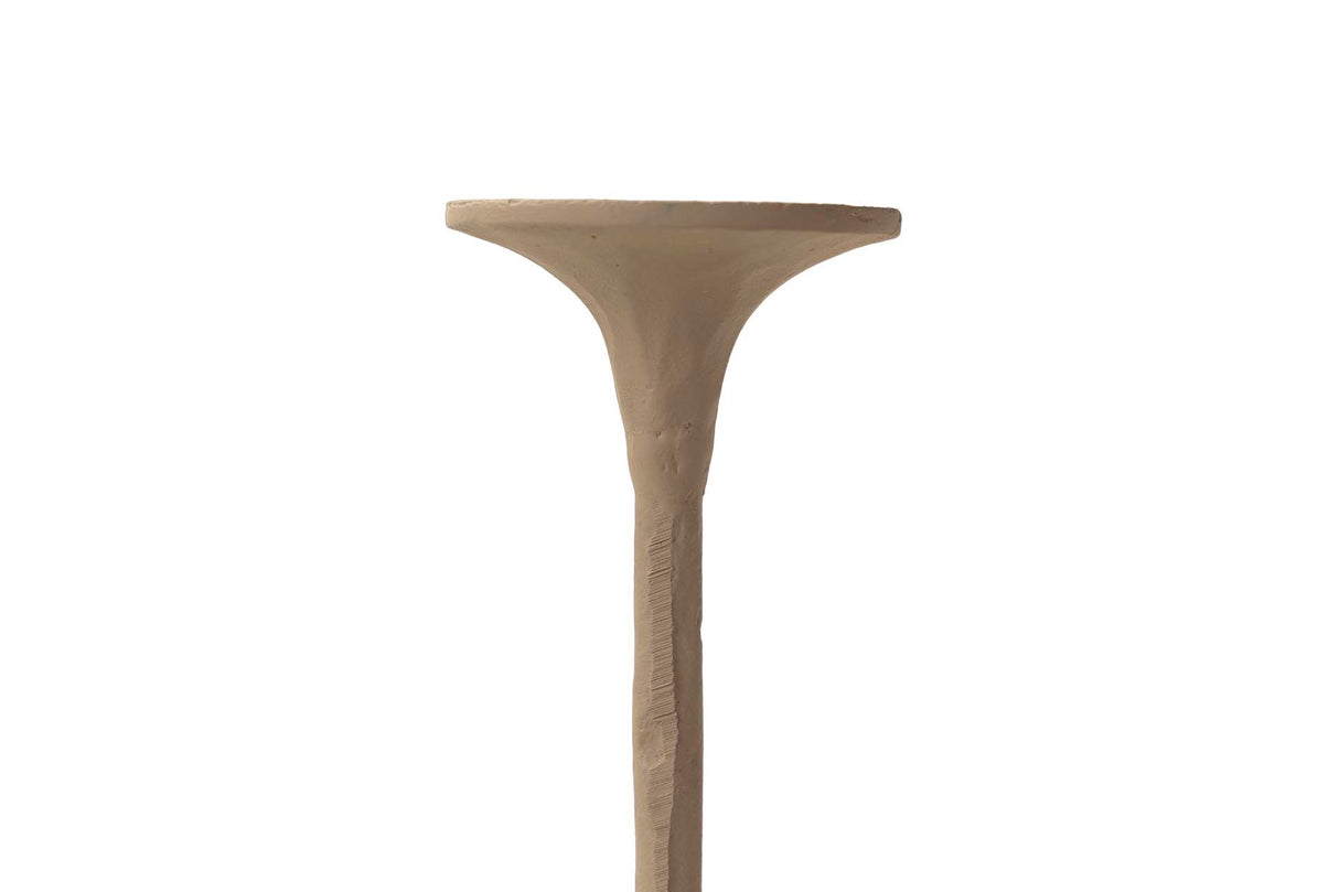 Beige in alluminio candelabro 14x14x41 cm