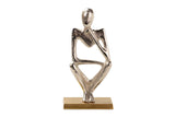 Figur Person Alaun. Silber / Gold 15x9x29 cm