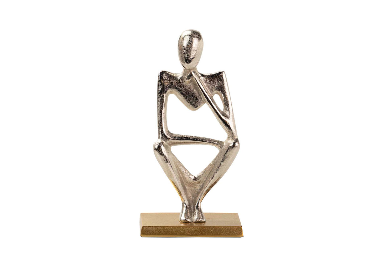 Figur Person Alaun. Silber / Gold 15x9x29 cm