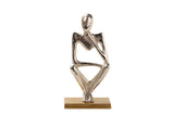 Figur Person Alaun. Silber / Gold 15x9x29 cm