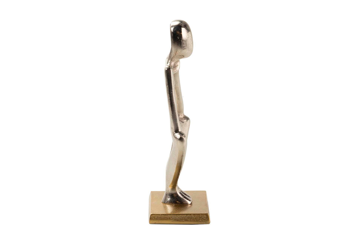 Figur Person Alaun. Silber / Gold 15x9x29 cm