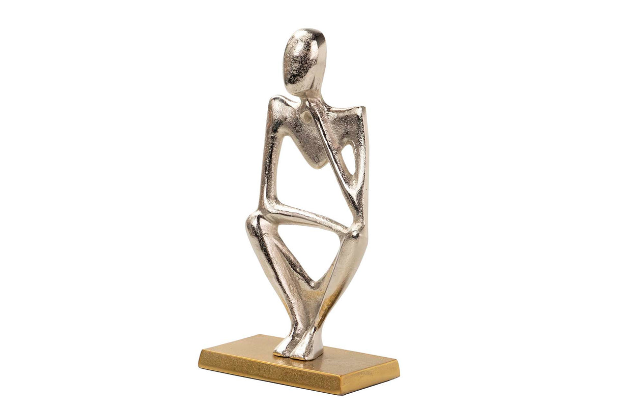 Figur Person Alaun. Silber / Gold 15x9x29 cm