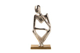 Figur Person Alaun. Silber / Gold 17x10x37 cm