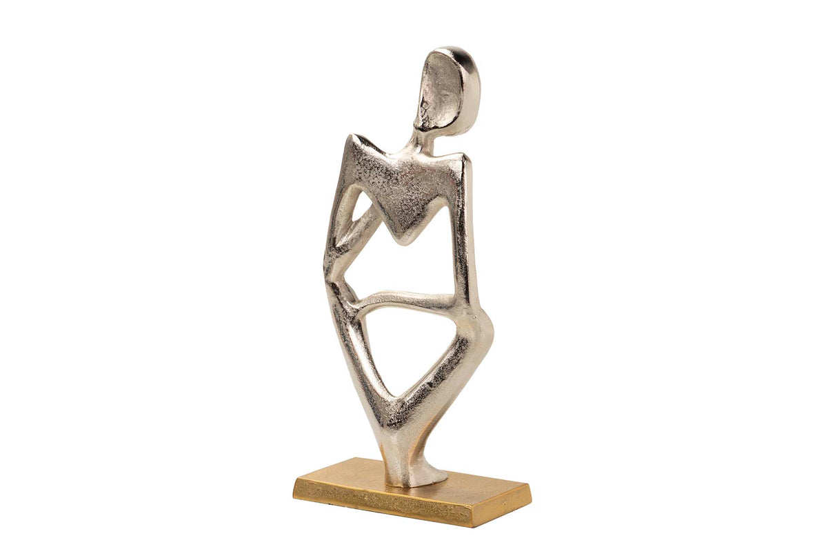 Figur Person Alaun. Silber / Gold 17x10x37 cm