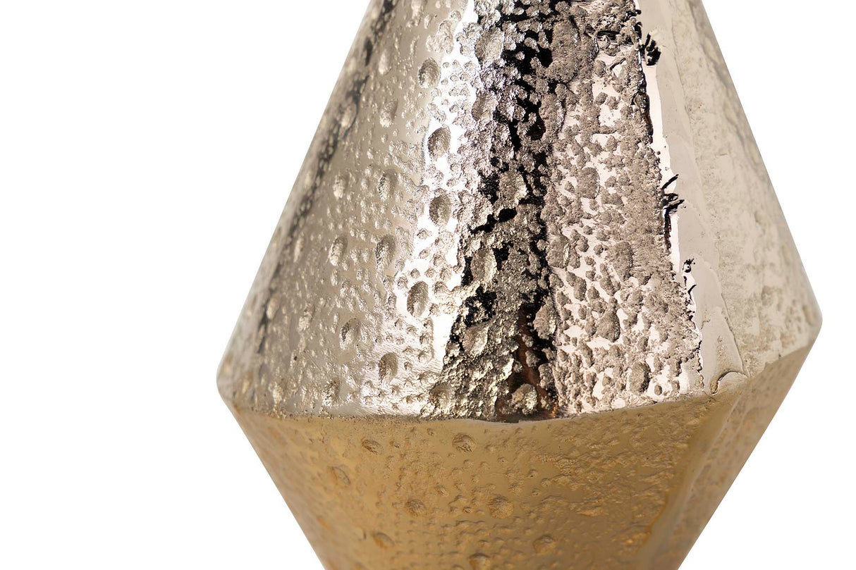 Silber / Gold Aluminium Florer 17x17x33 cm