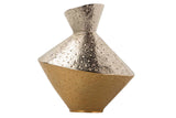 Silber / Gold -Aluminiumvase 23x23x22 cm