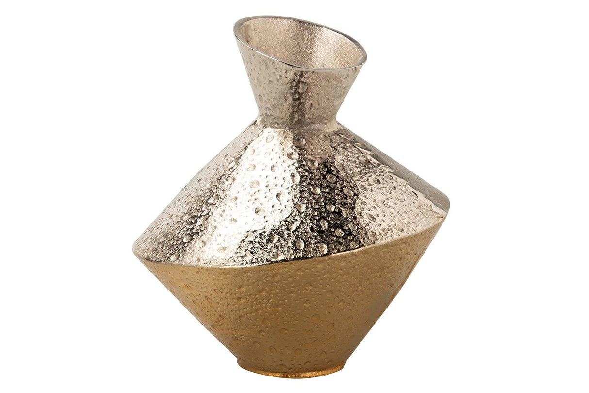 Vaso in alluminio argento / oro 23x23x22 cm