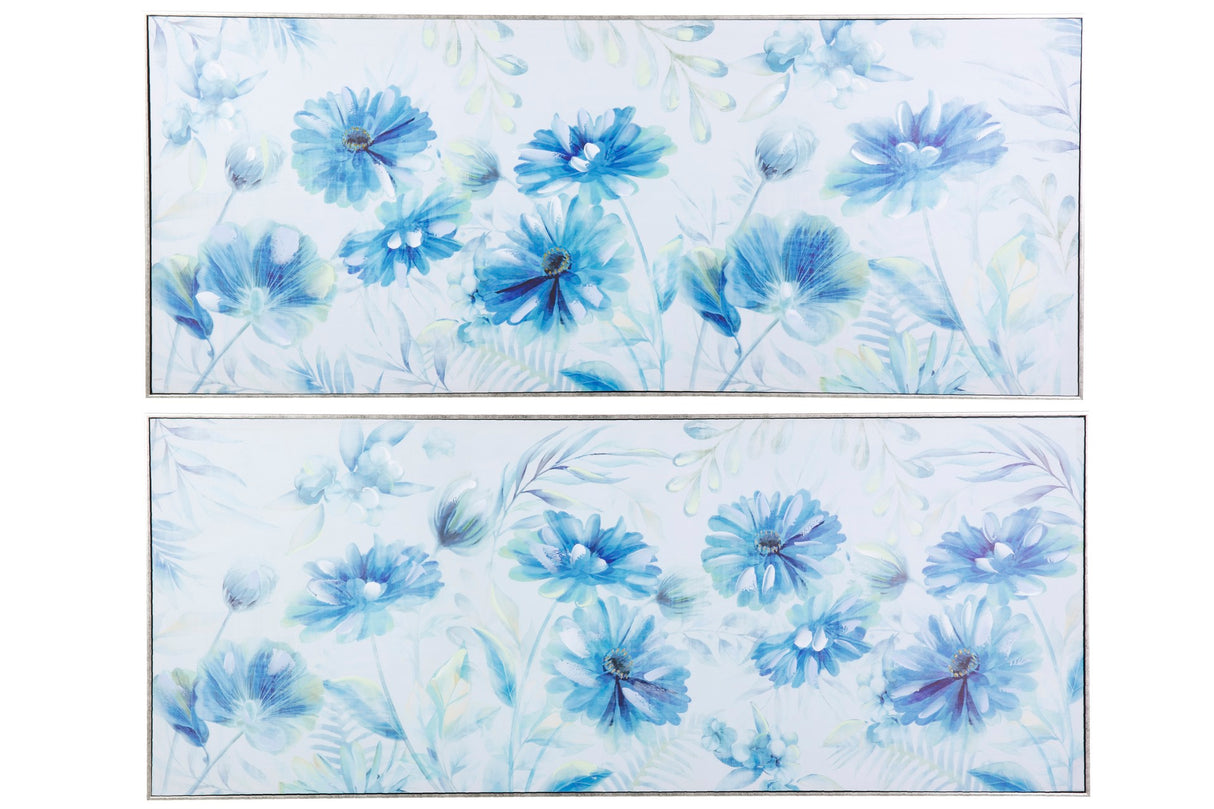 Definir 2 fotos de flores com quadro 40% pm 152x5x62 cm