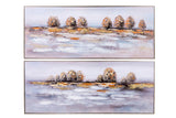 Set 2 Landschaftsbilder 40% handgemalt 152x5x62