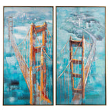 Imposta 2 tabelle di bridge Brooklyn 52x4,5x102 cm