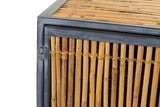 Metal bambu azul marrom 120x41x82 cm