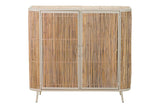 APARADOR METAL BAMBU BEIGE MARRON 100x34x91 CM