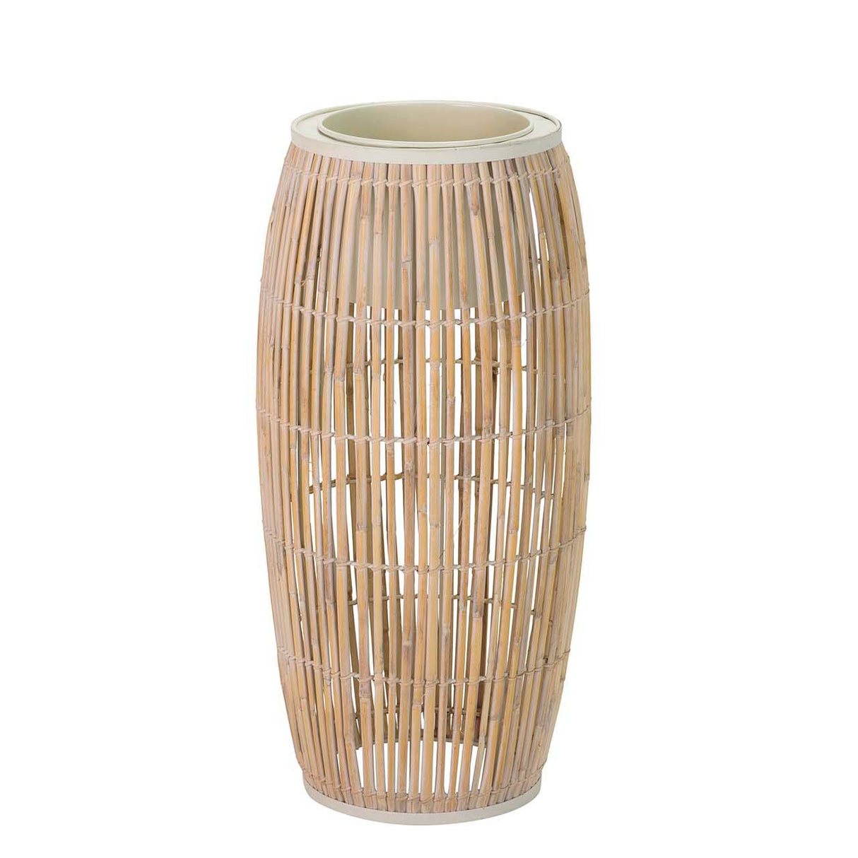 Mettero Metal Bambu bege marrom 38x38x79 cm