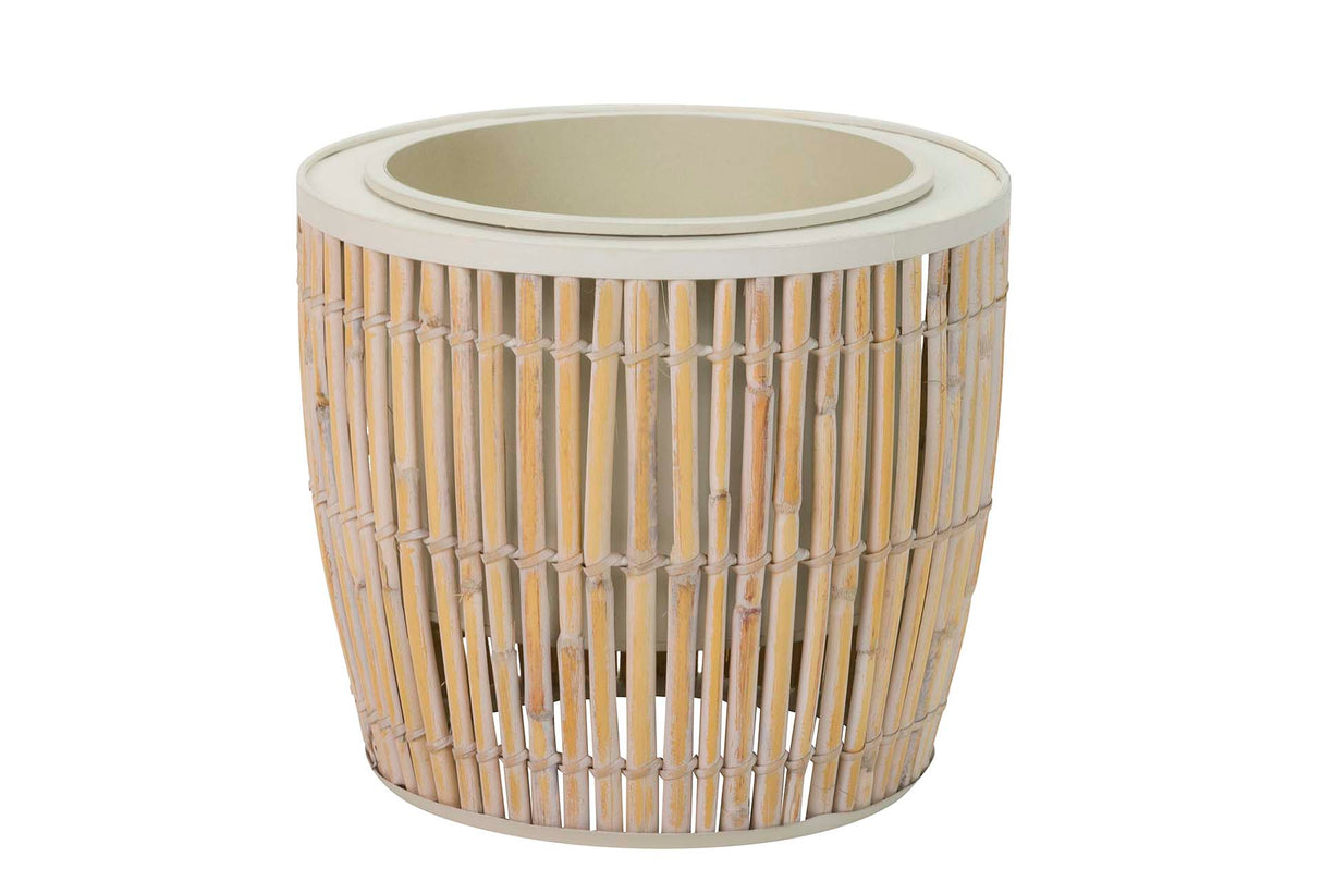 Mettero Metal Bambu Beige brun 28x28x25 cm