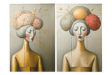 Canva Biombo -Frauen 120x3x180 cm