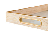 SET 2 BANDEJAS CRISTAL PU 40x30x5 35x25x5 CM