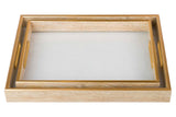 SET 2 BANDEJAS CRISTAL PU 40x30x5 35x25x5 CM