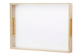 SET 2 BANDEJAS CRISTAL PU 40x30x5 35x25x5 CM