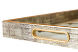SET 2 BANDEJAS CRISTAL PU 40x30x5 35x25x5 CM