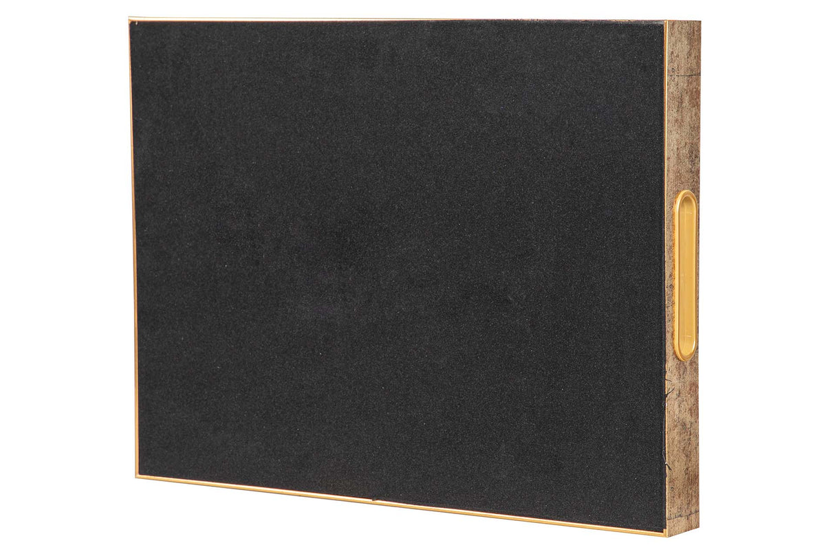 SET 2 BANDEJAS CRISTAL PU 40x30x5 35x25x5 CM