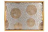 SET 2 BANDEJAS CRISTAL PU 40x30x5 35x25x5 CM