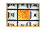 SET 2 BANDEJAS CRISTAL PU 40x30x5 35x25x5 CM