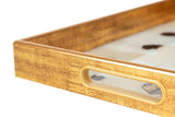 SET 2 BANDEJAS CRISTAL PU 40x30x5 35x25x5 CM