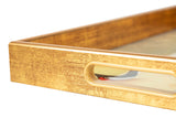 SET 2 BANDEJAS CRISTAL PU 40x30x5 35x25x5 CM