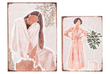 SET 2 CAJAS LIBRO MUJERES 34x25x7 27x20x6 CM