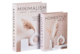 SET 2 CAJAS LIBRO DECORACION 34x25x7 27x20x6 CM