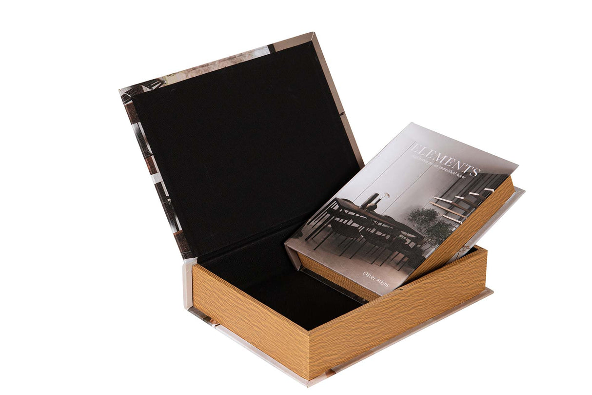 SET 2 CAJAS LIBRO DECORACION 34x25x7 27x20x6 CM