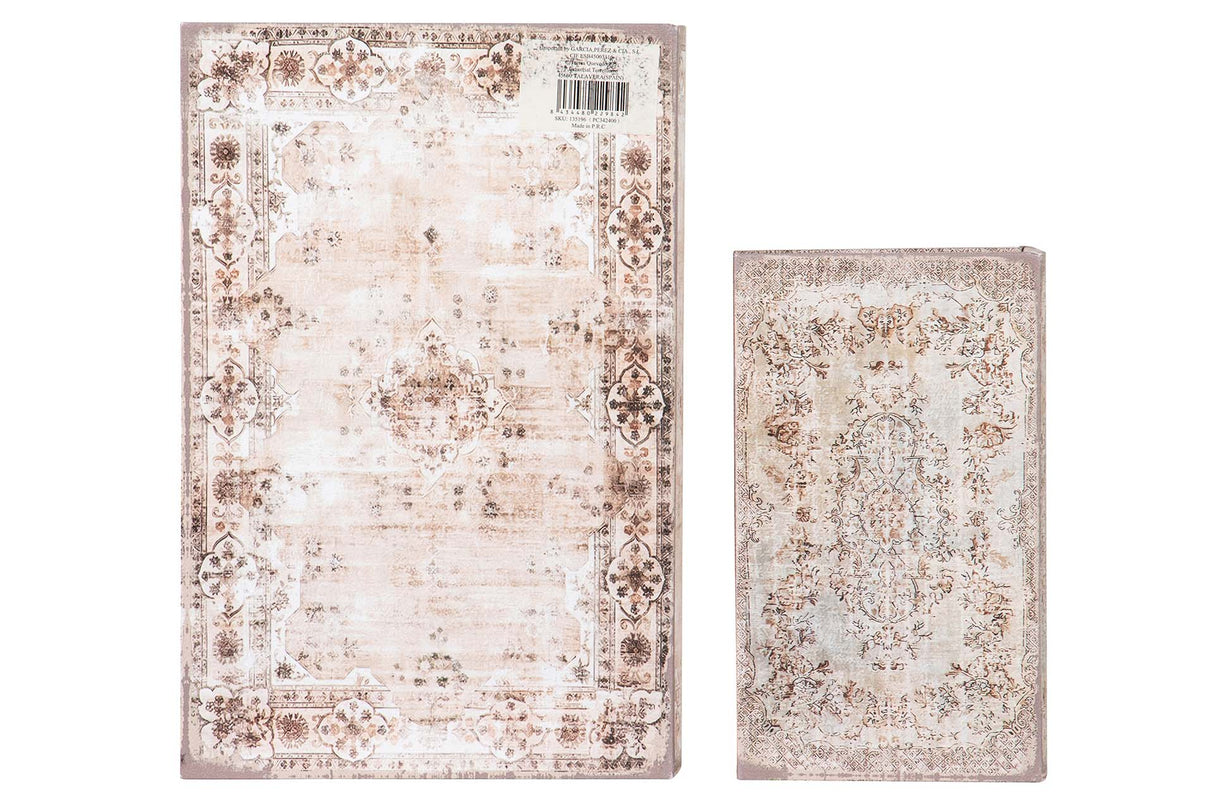 SET 2 CAJAS LIBRO ESPEJO 33x22x7 23x14x5 CM