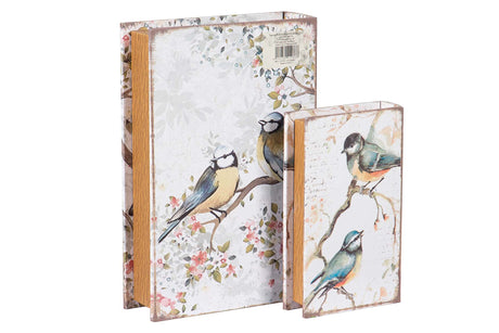 SET 2 CAJAS LIBRO ESPEJO 33x22x7 23x14x5 CM