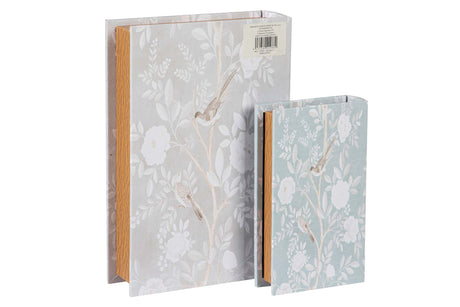 SET 2 CAJAS LIBRO ESPEJO 33x22x7 23x14x5 CM
