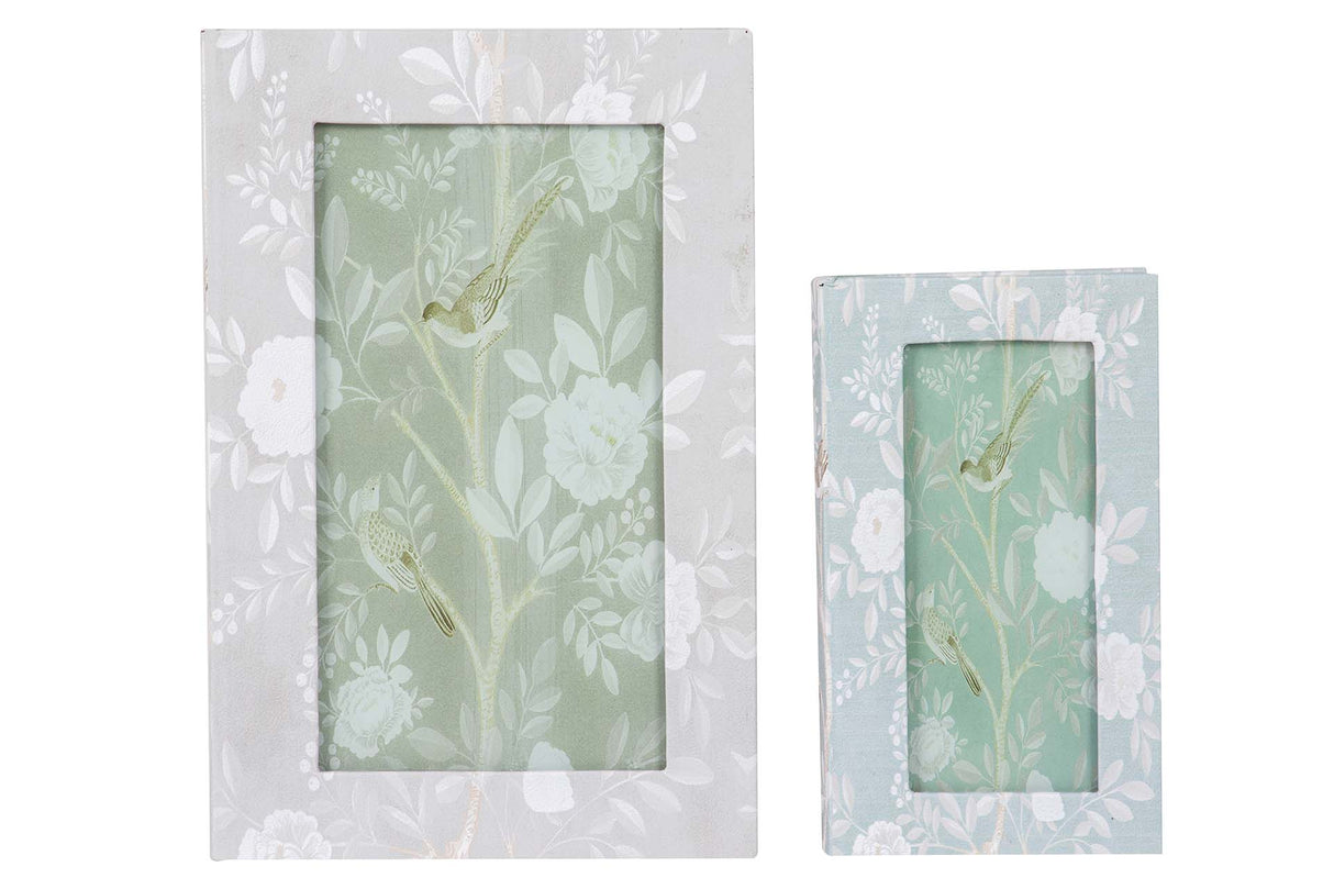 SET 2 CAJAS LIBRO ESPEJO 33x22x7 23x14x5 CM