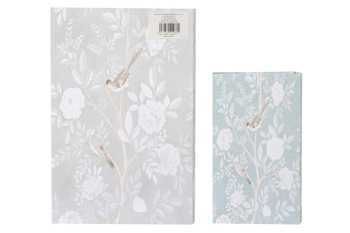 SET 2 CAJAS LIBRO ESPEJO 33x22x7 23x14x5 CM