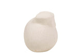 FIGURA BUHO CERAMICA BEIGE 17x17x17 CM