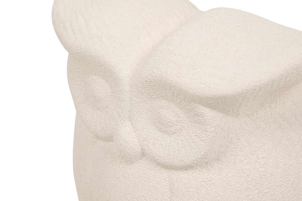Beige Keramik BUHO 21x21x21 cm