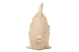 FIGURA PEZ CERAMICA MARRON 34x29x11 CM