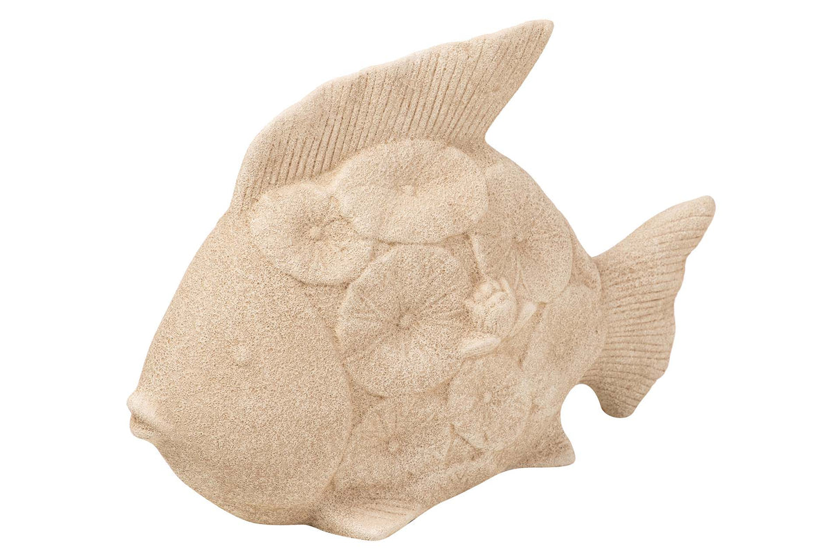 FIGURA PEZ CERAMICA MARRON 34x29x11 CM