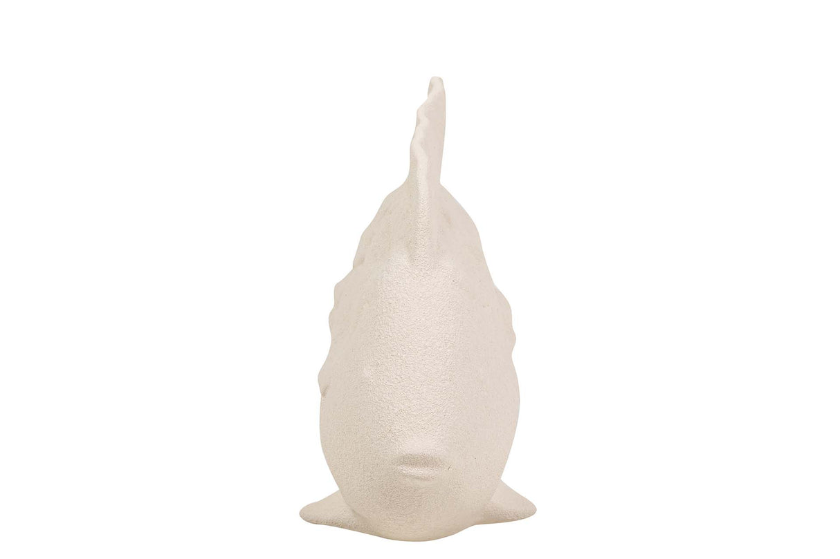 Abbildung beige Keramikfisch 30x24x10 cm