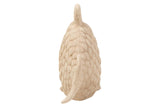 FIGURA PEZ CERAMICA MARRON 34x29x11 CM