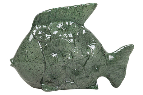 FIGURA PEZ CERAMICA VERDE 34x29x11 CM